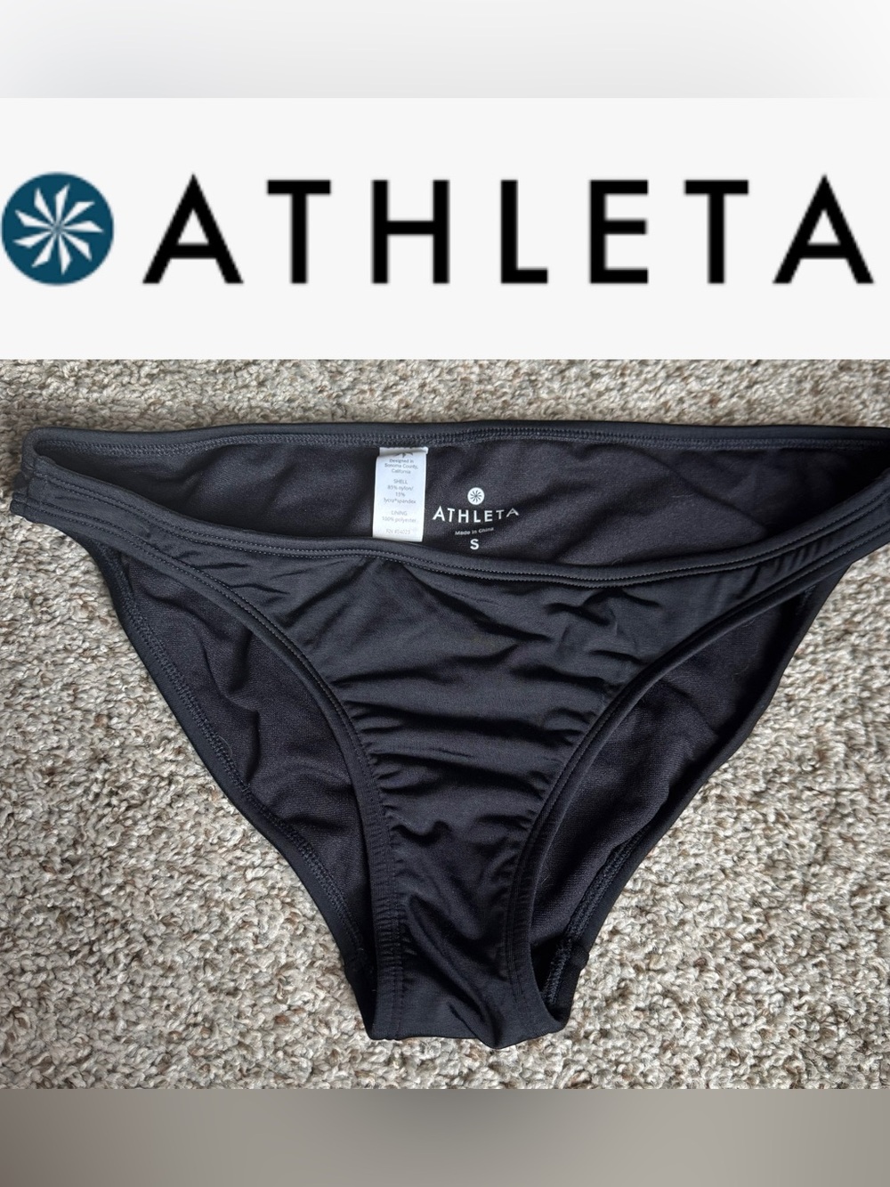 Athleta Black Classic Bikini Bottoms